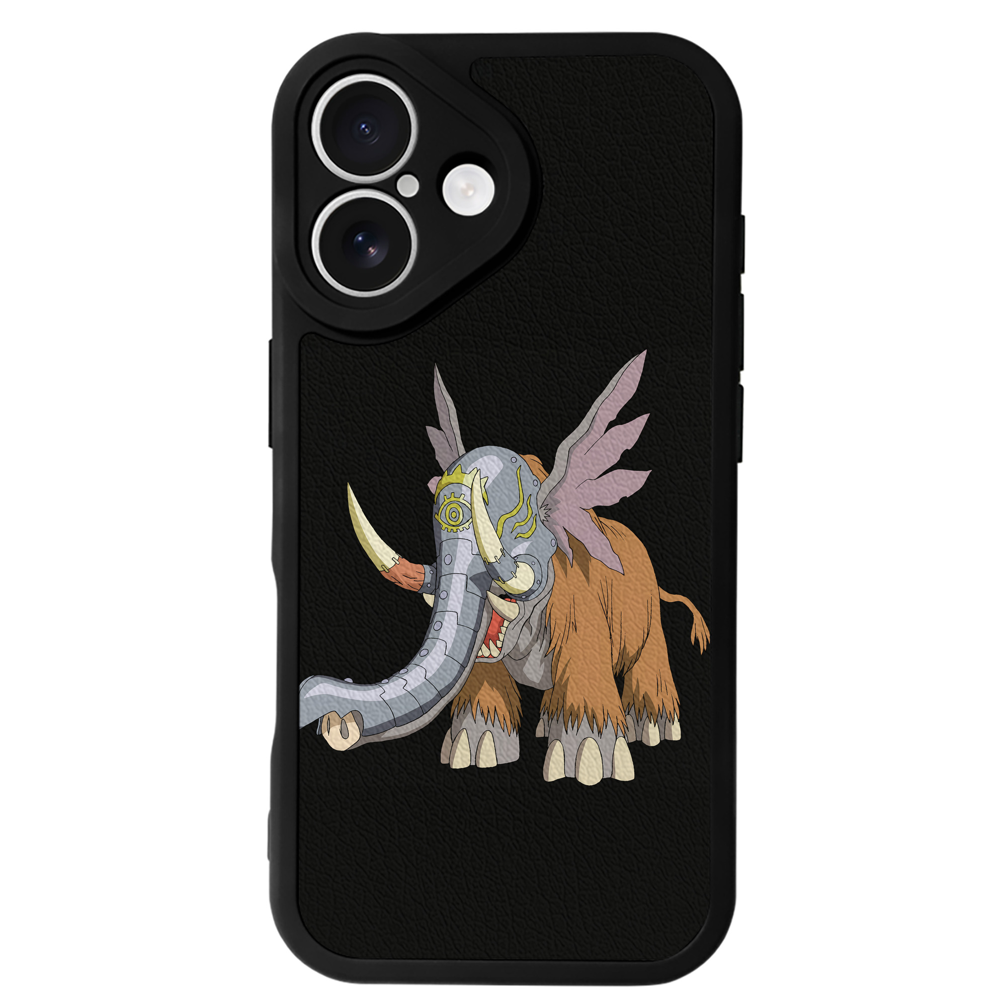 （画像用） Digimon デジタルモンスター/デジモン 【iPhone 16シリーズ対応】シリコンスマホケース（レザー調） 材質：シリコン